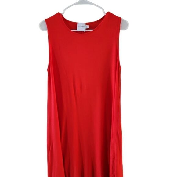 asos Petite Red Casual Midi Dress - Picture 2 of 15